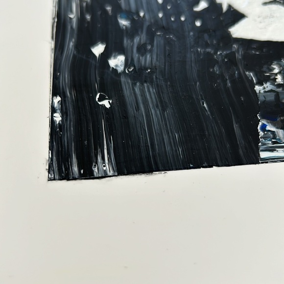 Untitled artwork 1x14 inches acrylic on yupo paper - Picture 7 of 8